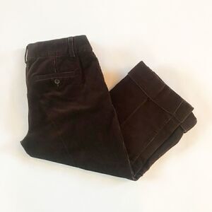 J.Crew Brown Corduroy City-Fit Capris  w/Wide Cuff